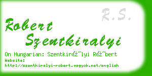 robert szentkiralyi business card